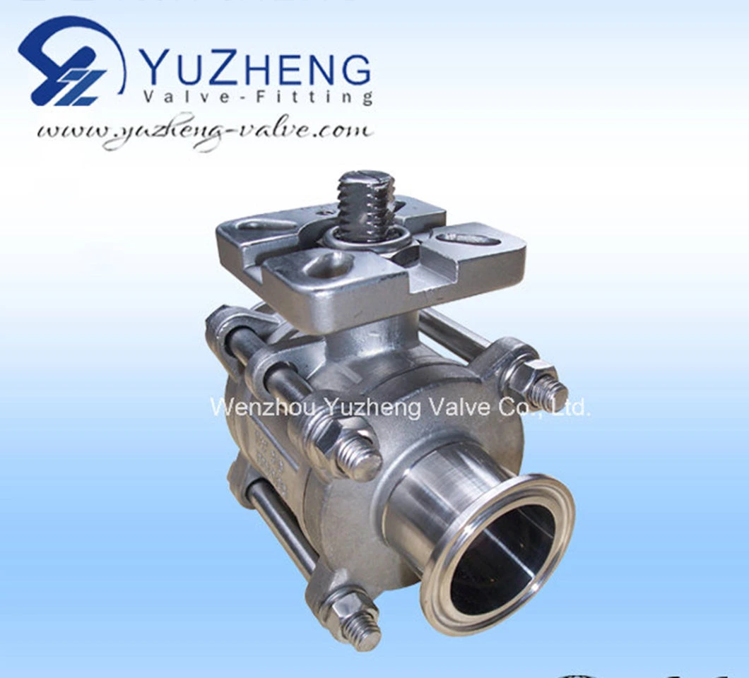 Hygienic Manual Clamp End Stainless Steel Sanitary Ball Valve with Mounting Pad