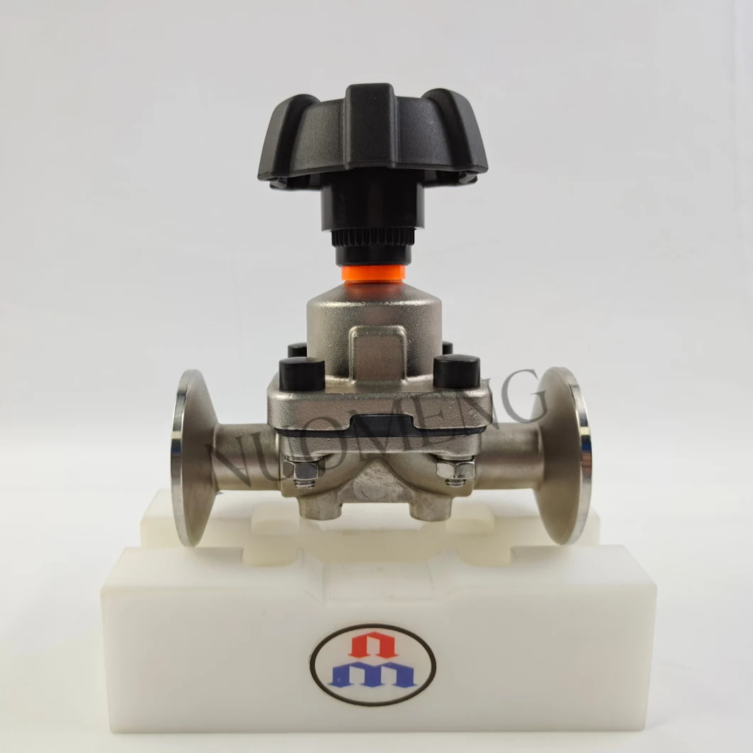 Sanitary Stainless Steel Manual Welded Diaphragm Valve with Plastic Hand Wheel (SMS-No. RG0103)