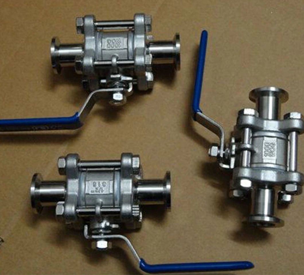 Hygienic Manual Clamp End Stainless Steel Sanitary Ball Valve with Mounting Pad