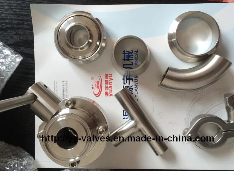 Sanitary Stainless Steel Butterfly Valve with Tri-Clamp Ends (100120)