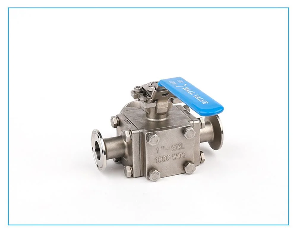 Factory 304L Stainless Steel Sanitary Full-Bore Three-Way Manual Quick-Fit Welding T-Type L-Type Ball Valve